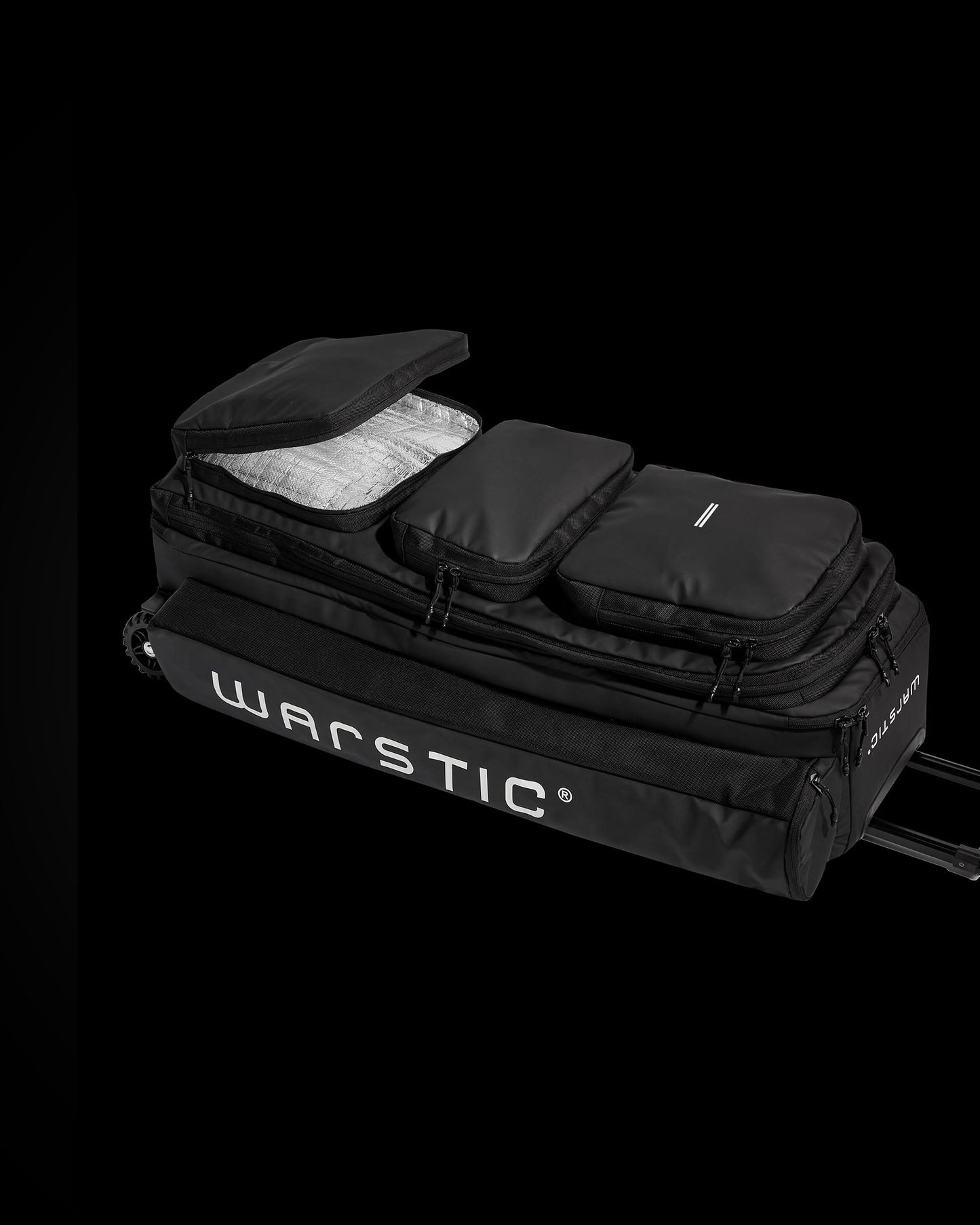 WARRIOR CATCHER'S WHEELED BAG (BLACK)