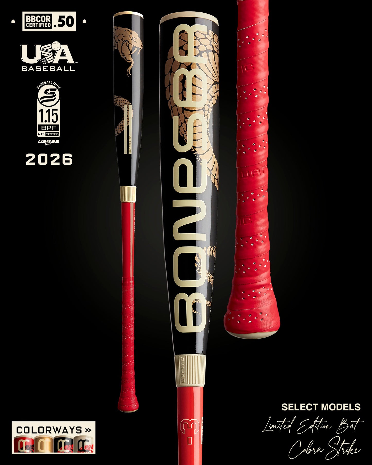 WARSTIC CUSTOMS "COBRA STRIKE" EDITION METAL BAT