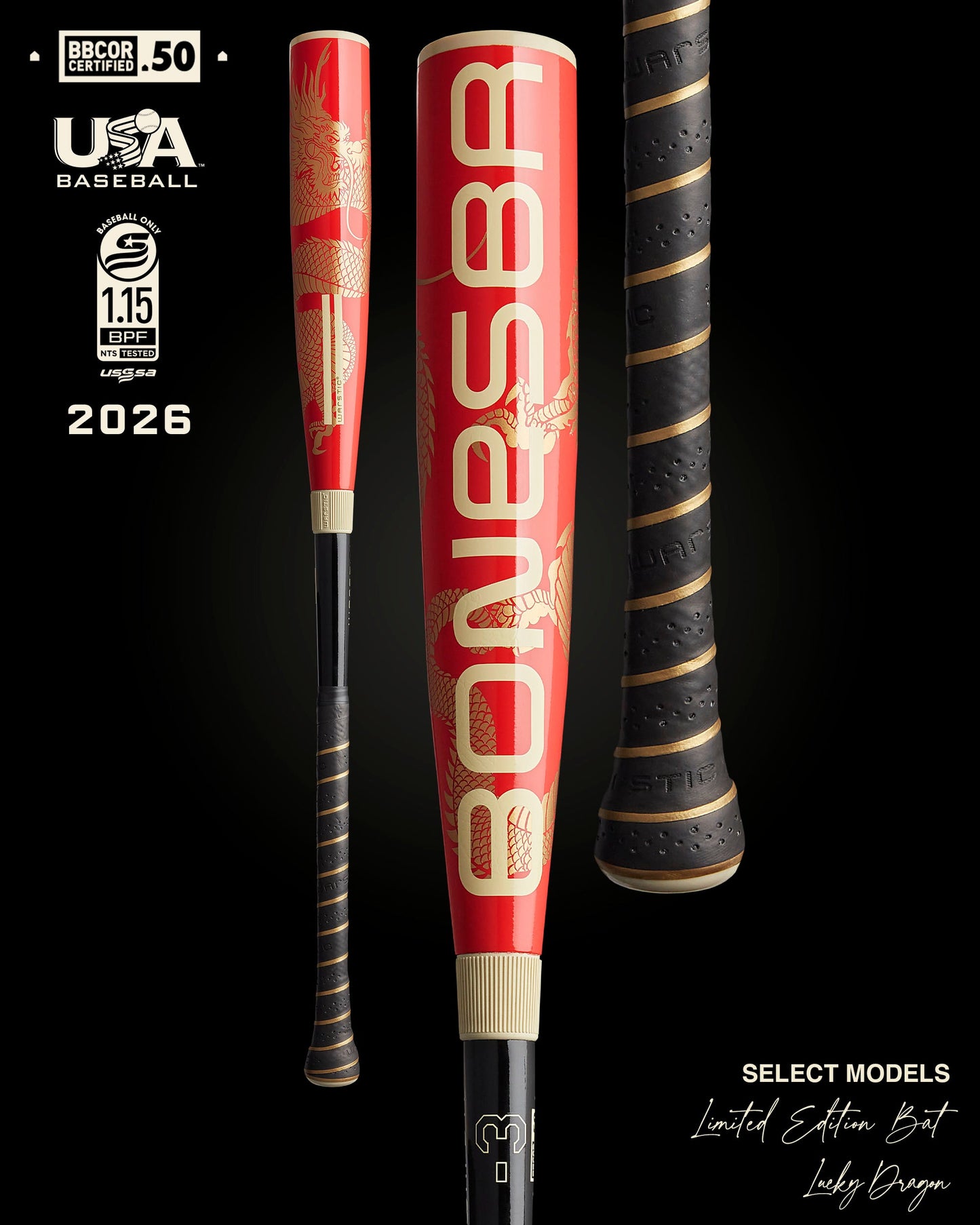 WARSTIC CUSTOMS "LUCKY DRAGON" EDITION METAL BAT
