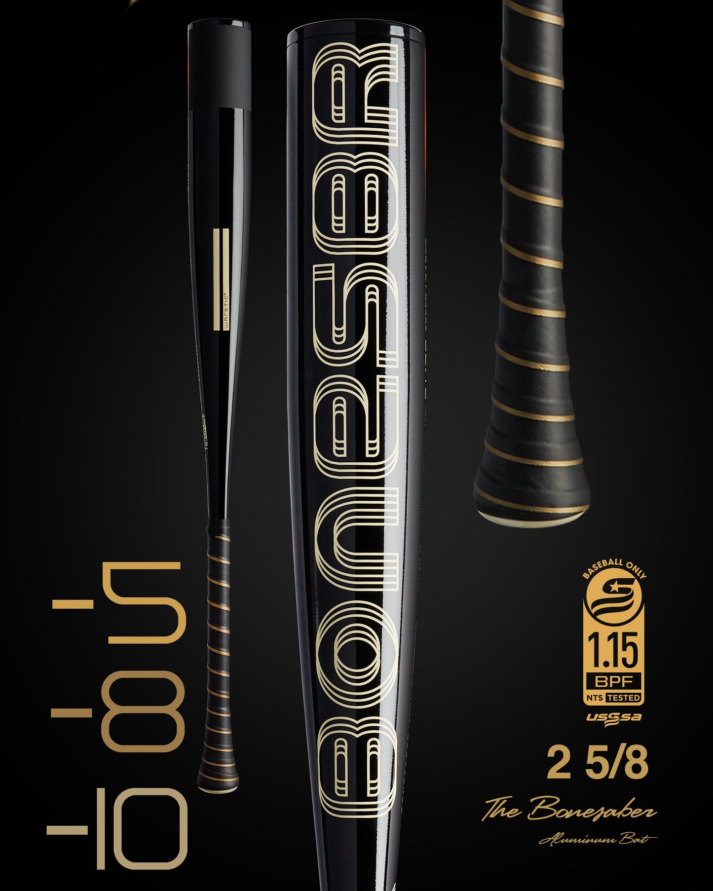 2024 BONESABER BLACK COBRA EDITION USSSA METAL BAT