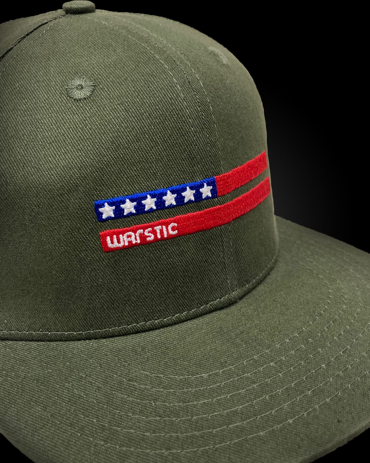 WARSTRIPE FITTED STRETCH - ARMY GREEN/USA