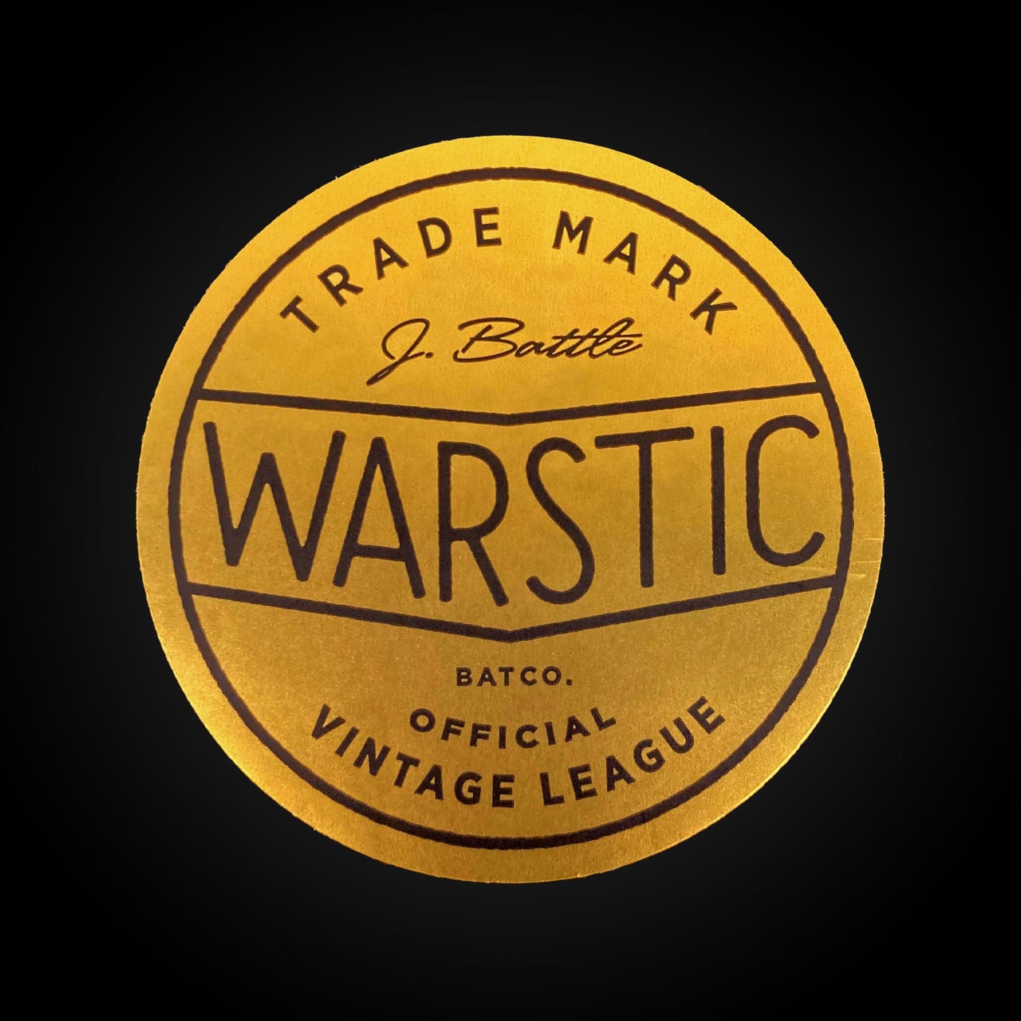 VINTAGE LEAGUE (BLACK/GOLD) STICKER