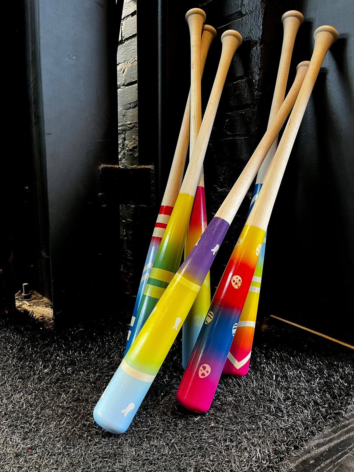 "Egg Party" Factory Artist Collection Wood Bat