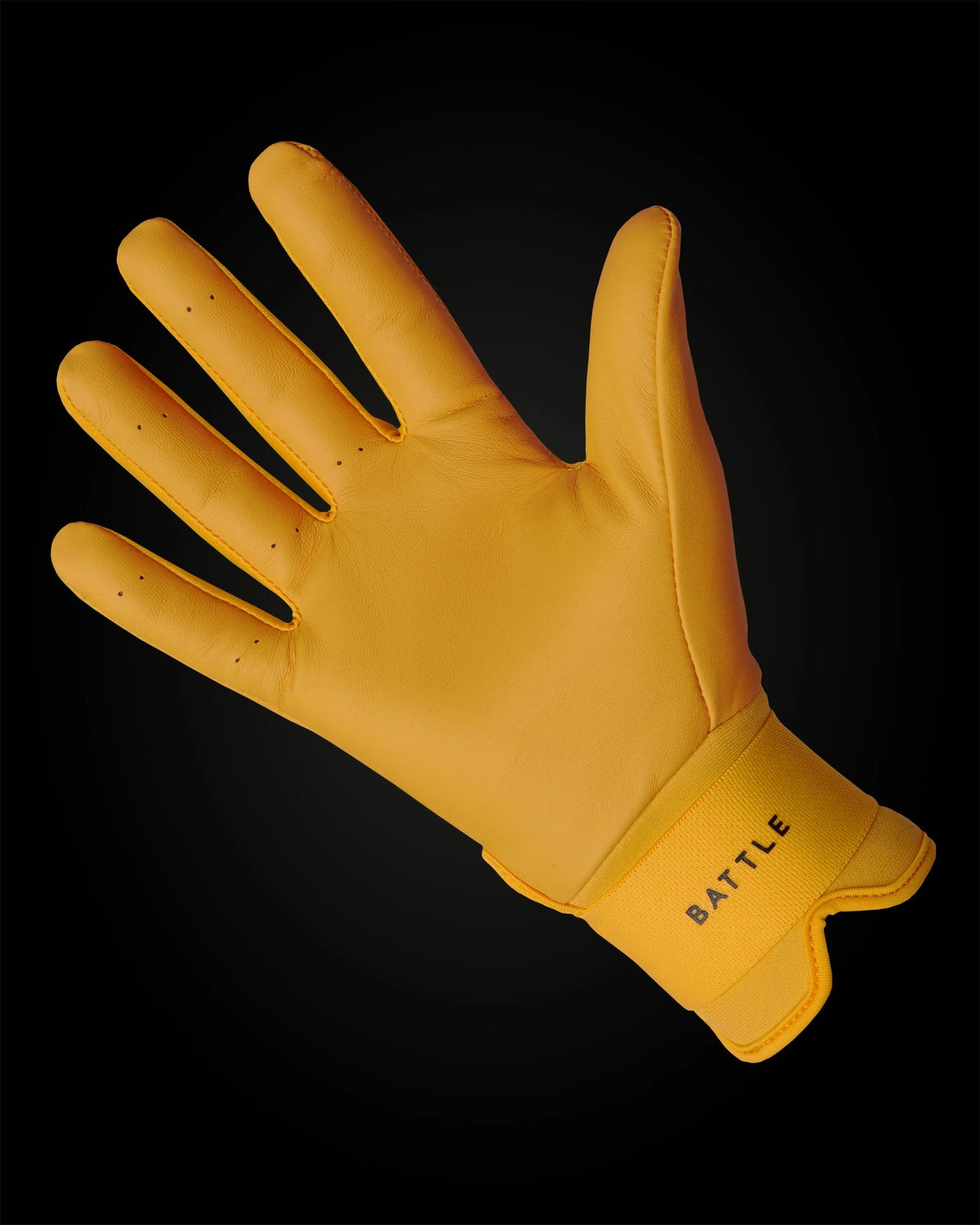 IK3 PRO CABRETTA LONG CUFF BATTING GLOVES "ATHLETIC GOLD"