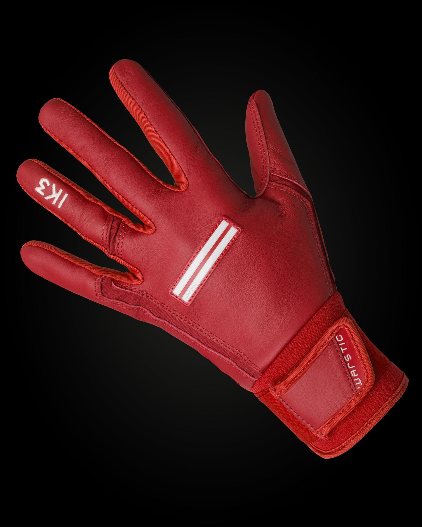IK3 PRO CABRETTA LONG CUFF BATTING GLOVES "RED"