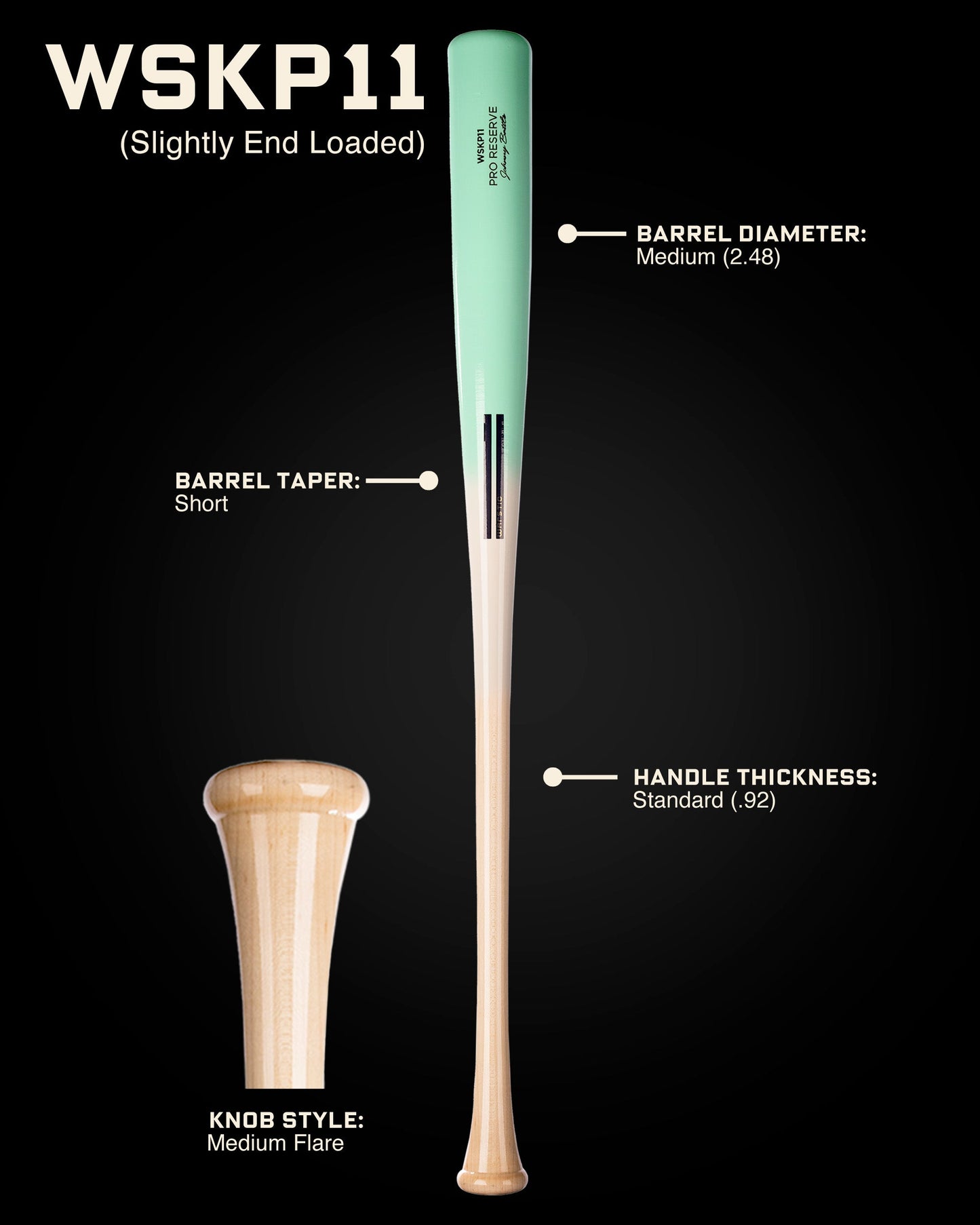 WSKP11 PRO RESERVE MINT MAPLE WOOD BAT