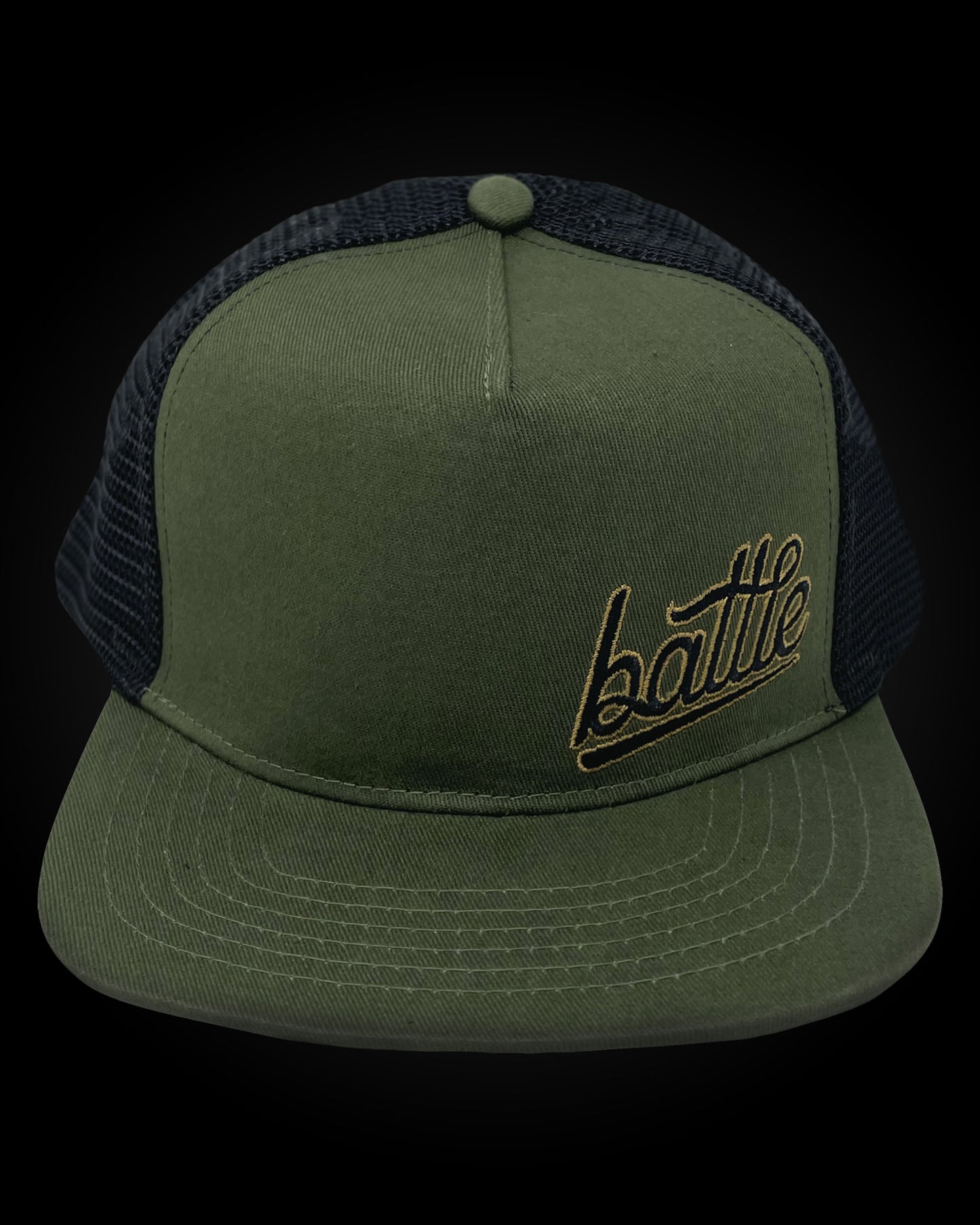 TRUCKER SNAPBACK ARMY GREEN/BLACK (BATTLE)