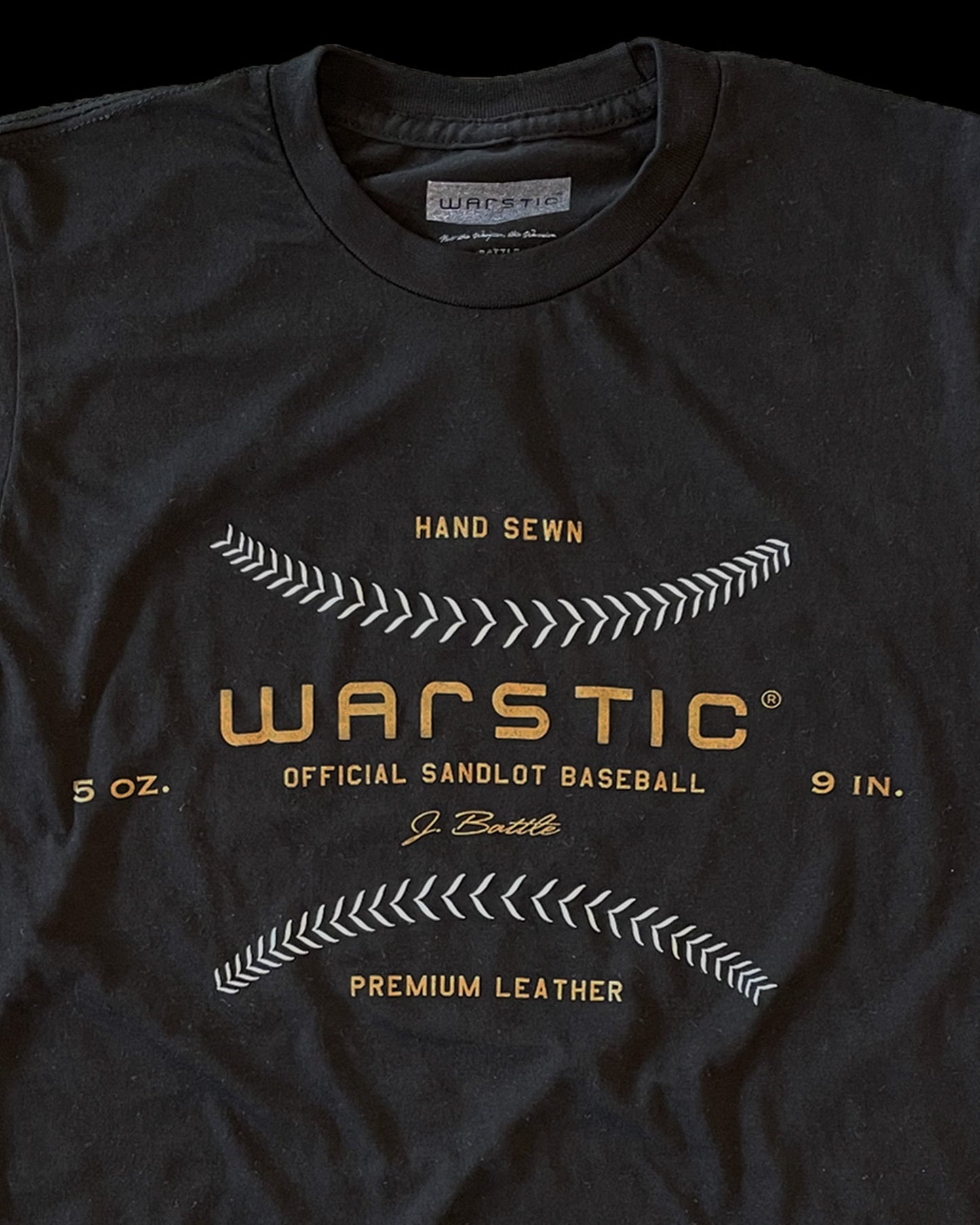 WARSTIC BASEBALL TEE TRI-BLEND (BLACK)