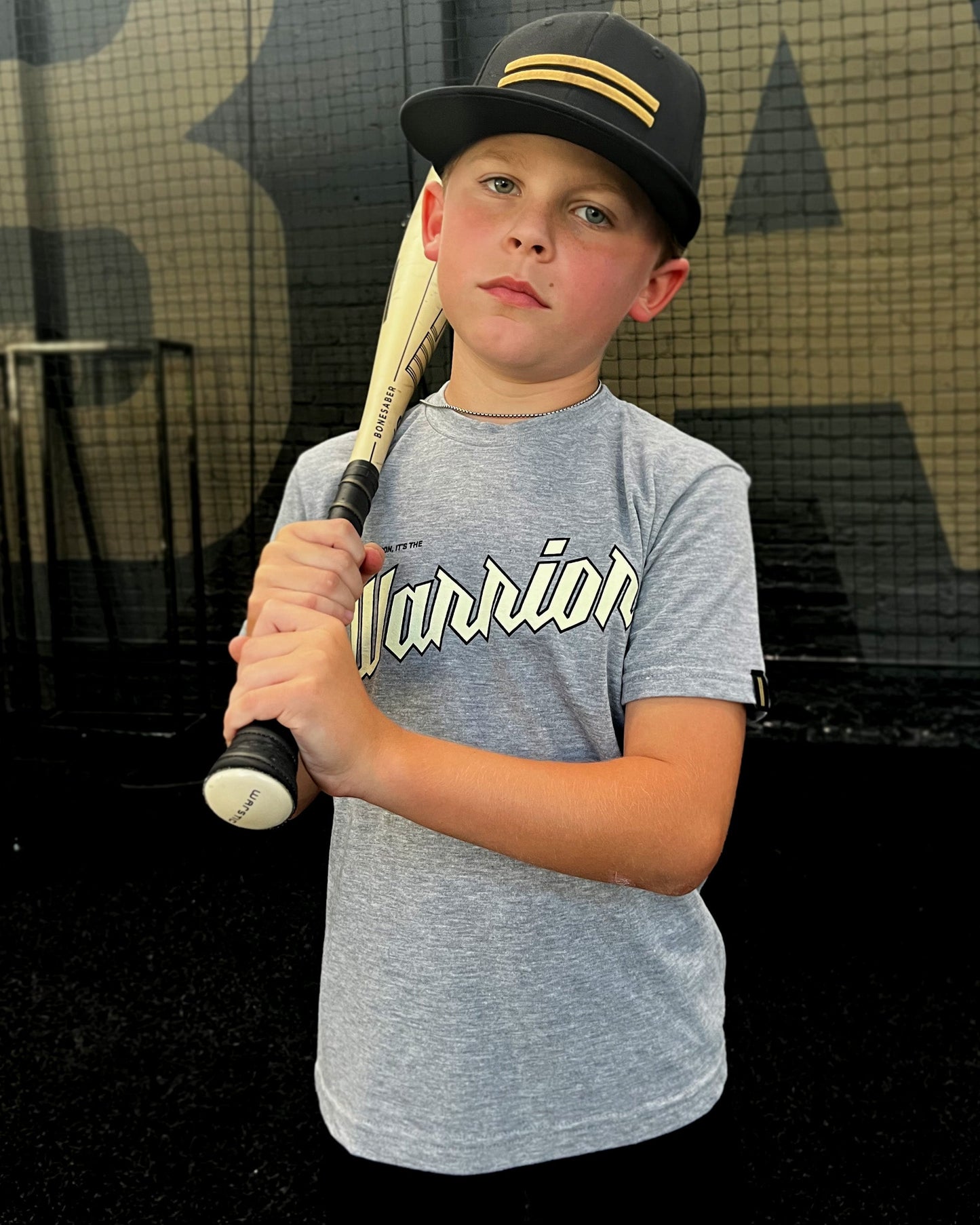 NOT THE WEAPON, THE WARRIOR TEE YOUTH (GRAY)