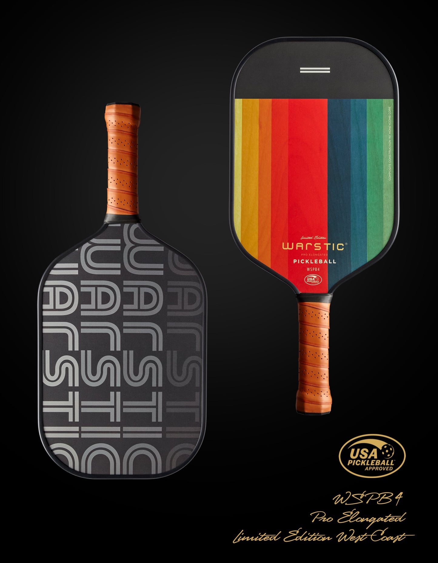 WSPB4 PRO ELONGATED SHAPE | COMPOSITE SURFACE PICKLEBALL PADDLE - LTD ED WEST COAST