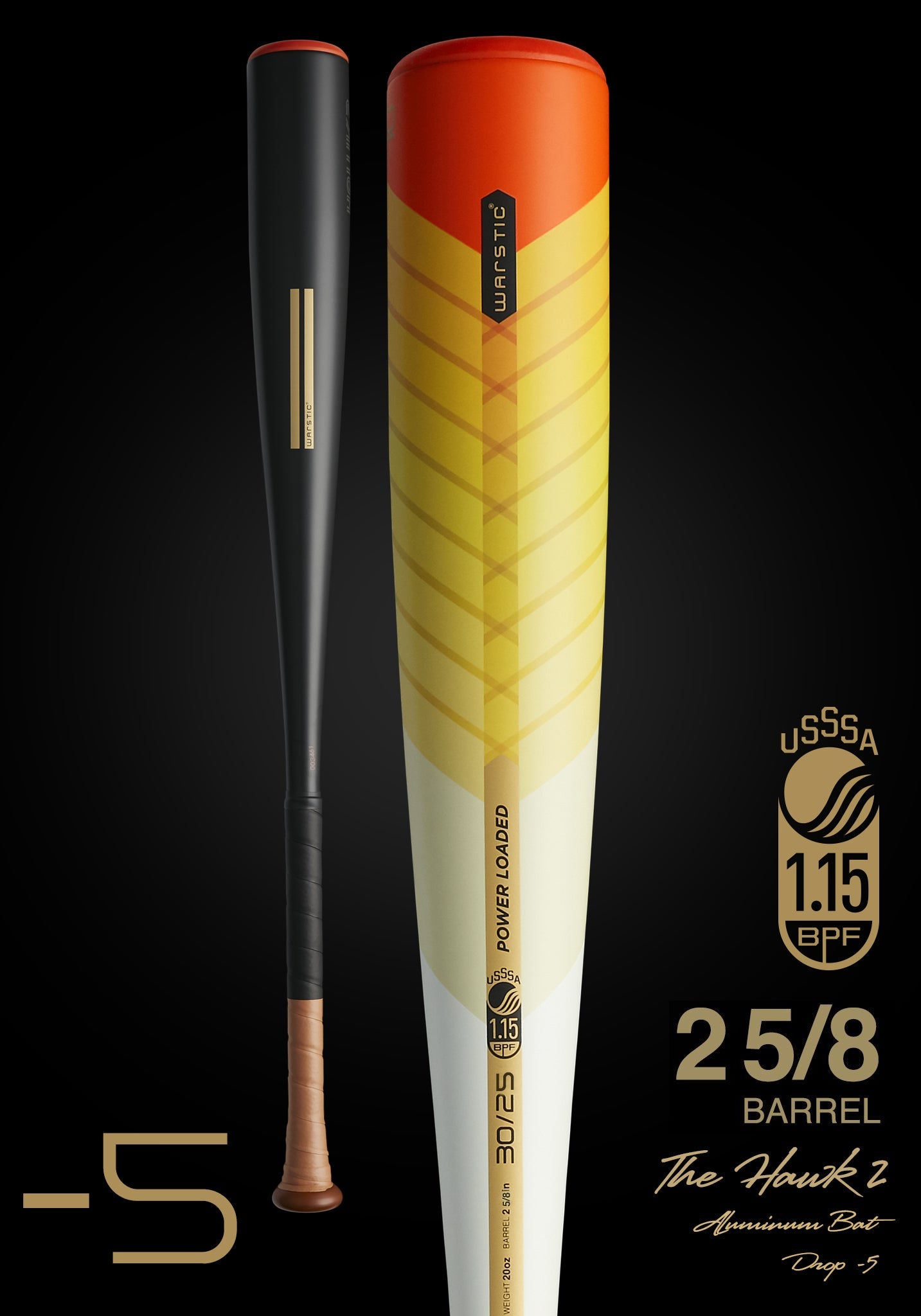 2020 HAWK2 LTD. EDITION FIRE TAIL USSSA METAL BASEBALL BAT
