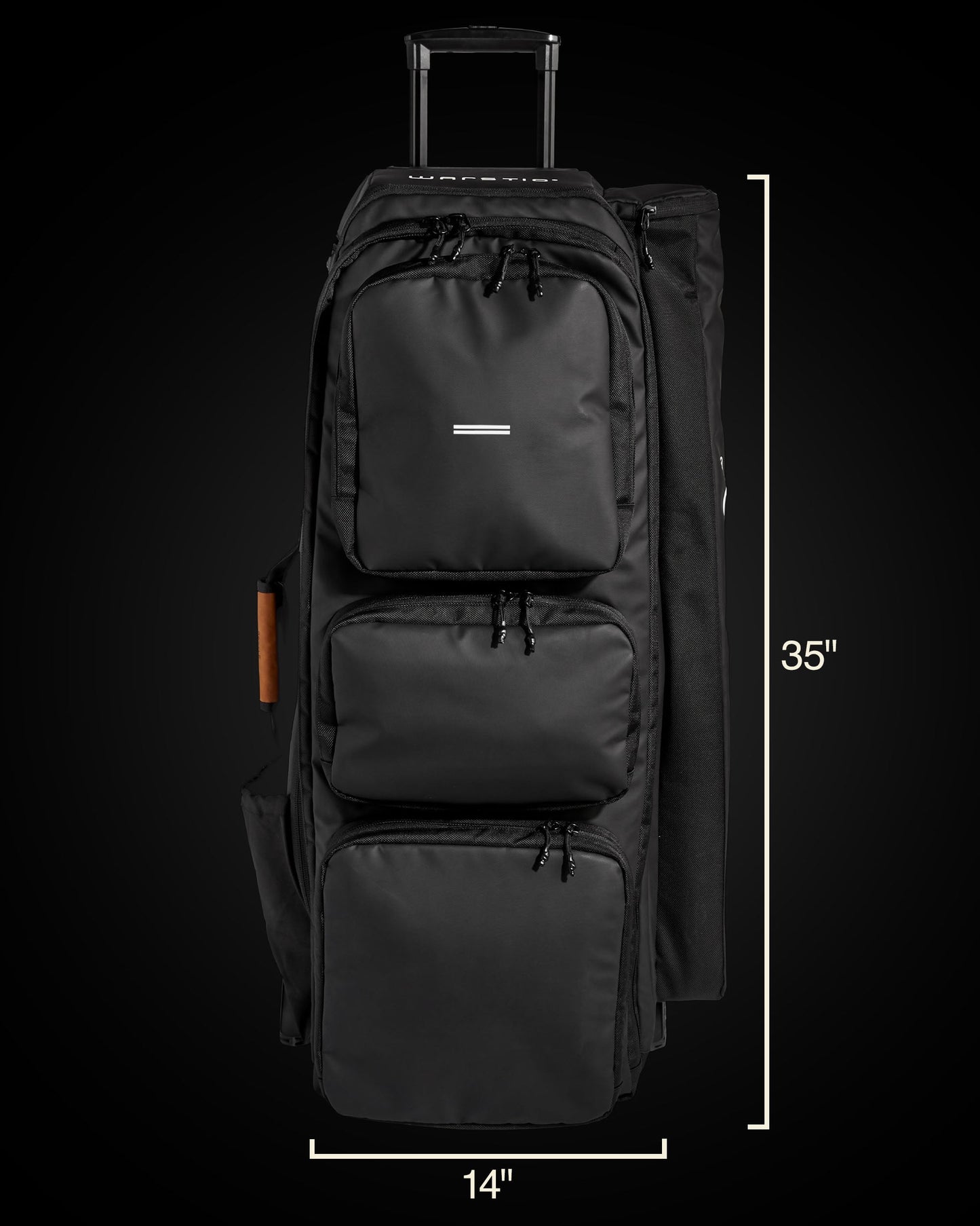 WARRIOR CATCHER'S WHEELED BAG (BLACK)