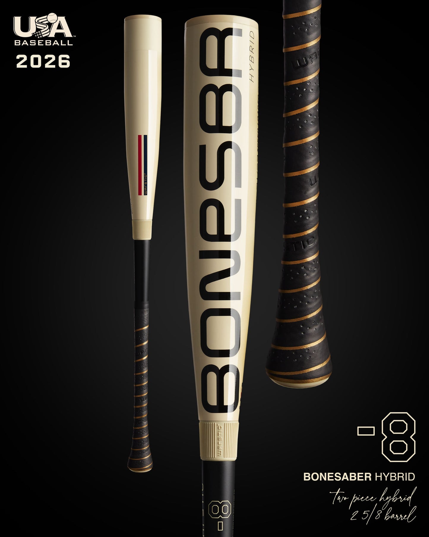 2026 BONESABER HYBRID USA METAL BASEBALL BAT -8