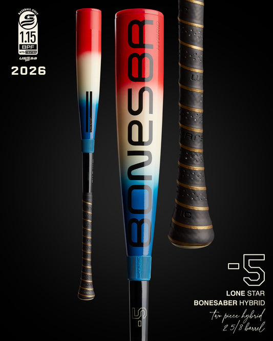 2026 BONESABER HYBRID LONE STAR USSSA METAL BASEBALL BAT -5