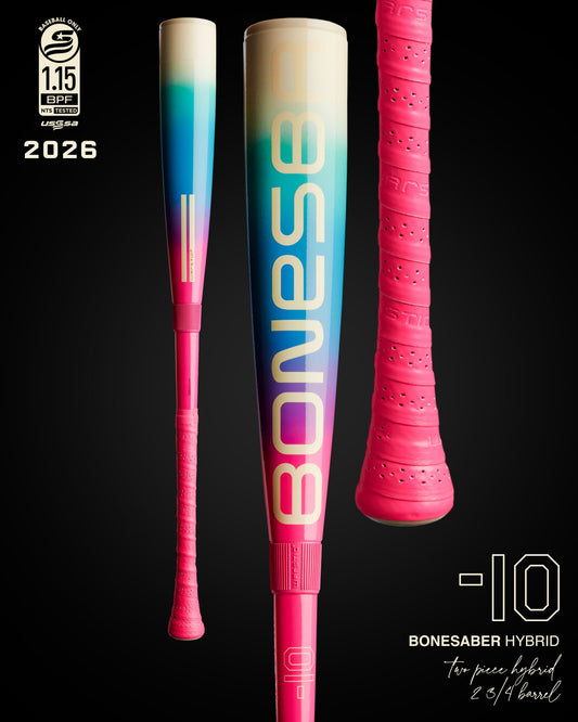 2026 BONESABER HYBRID SOLAR STORM USSSA METAL BASEBALL BAT -10