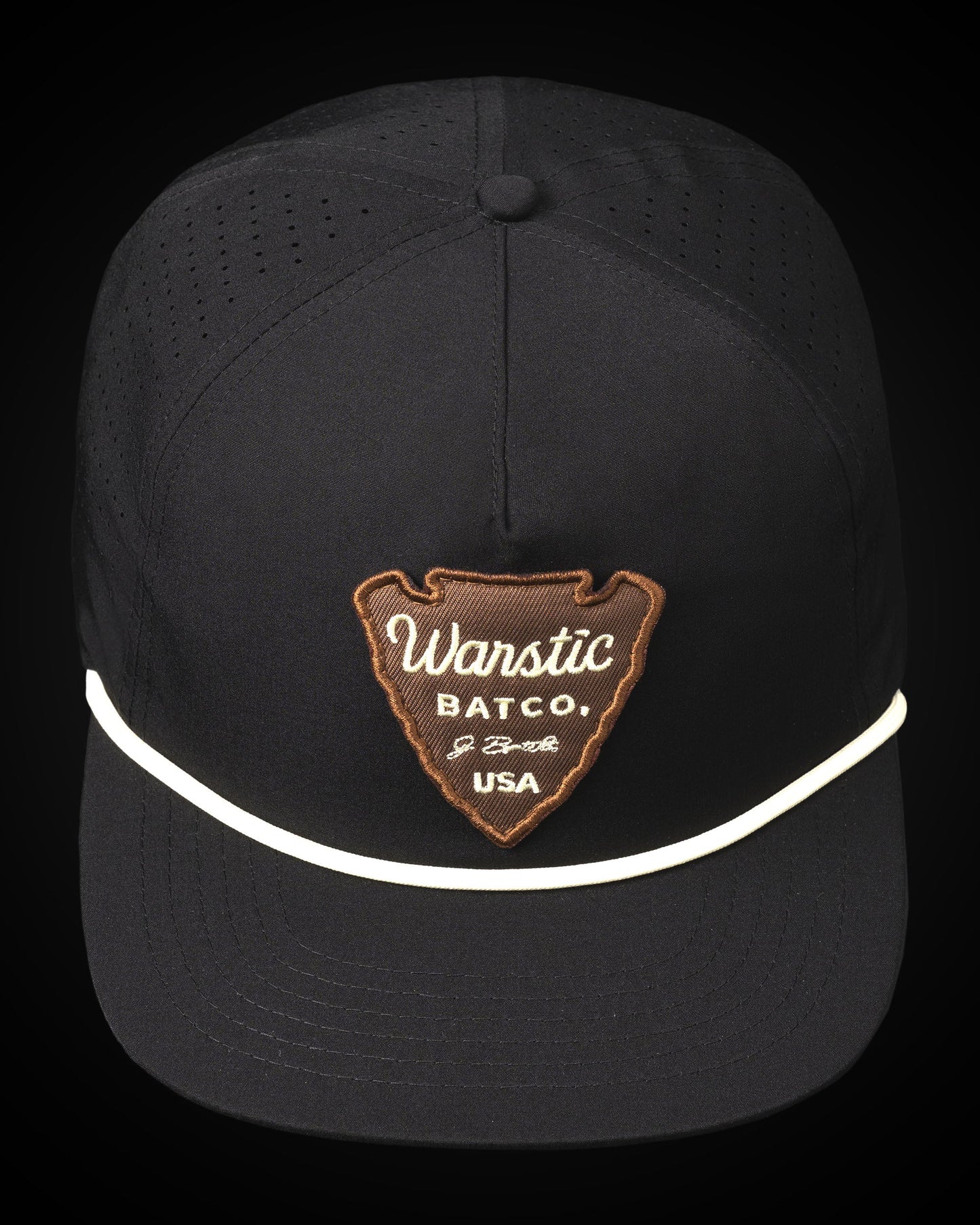 WARSTIC ARROWHEAD ROPE LIGHTWEIGHT SNAPBACK (BLACK)