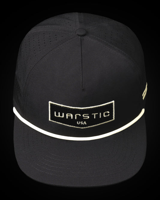 WARSTIC CHEVRON PATCH ROPE LIGHTWEIGHT SNAPBACK (BLACK)