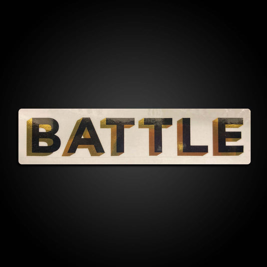 BATTLE BOLD (BLACK/GOLD) STICKER