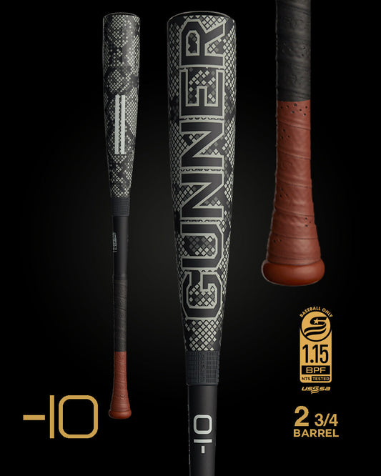 2024 GUNNER BLACK VIPER EDITION USSSA METAL BASEBALL BAT