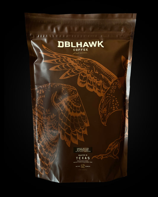 DBLHAWK Western Smoked Hatch Chile Chocolate Espresso - Whole Bean Coffee