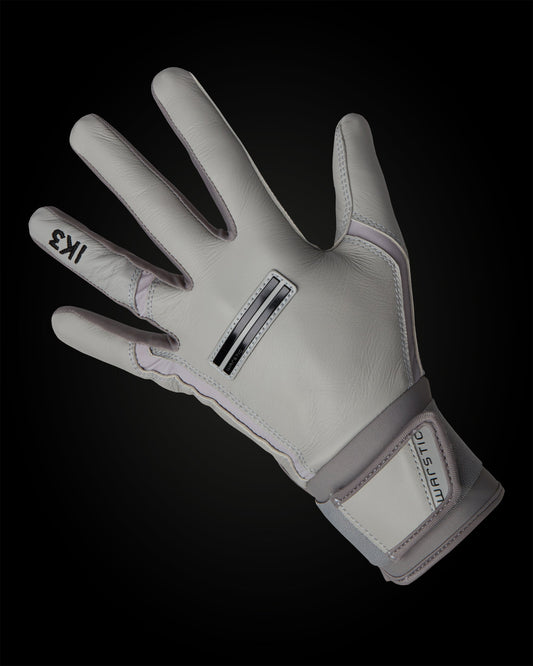 IK3 PRO CABRETTA LONG CUFF BATTING GLOVES "GRAY"