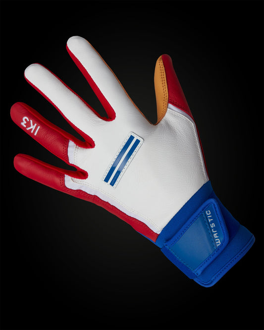 IK3 PRO CABRETTA LONG CUFF BATTING GLOVES "USA"