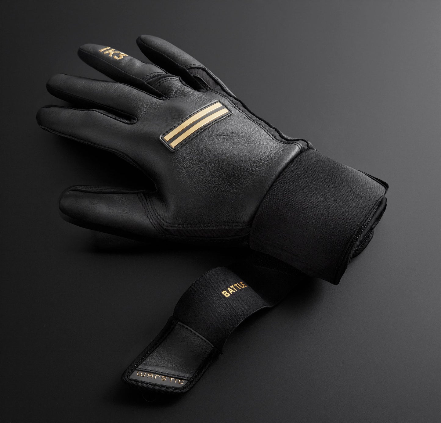IK3 PRO CABRETTA LONG CUFF BATTING GLOVES "LIGHT BLUE"