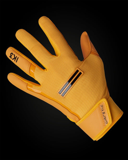 IK3 PRO SHORT CUFF BATTING GLOVES "ATHLETIC GOLD"
