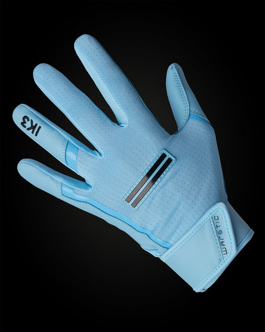 IK3 PRO SHORT CUFF BATTING GLOVES "LIGHT BLUE"