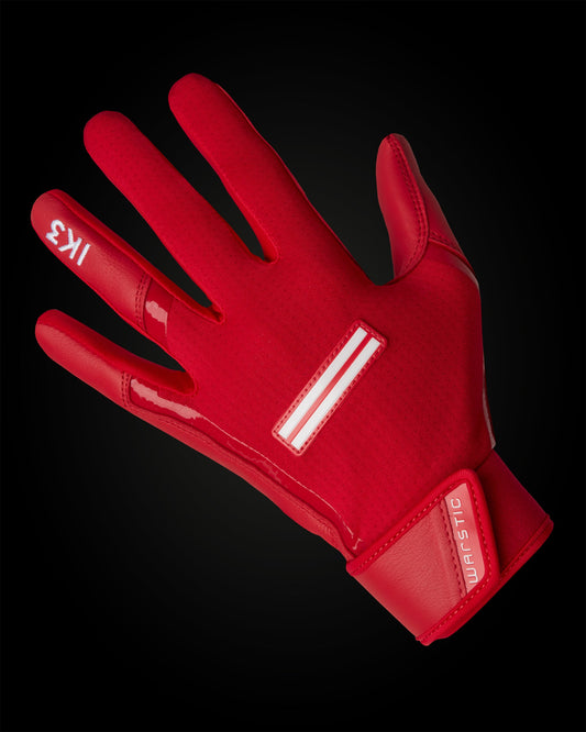 IK3 PRO SHORT CUFF BATTING GLOVES "RED"
