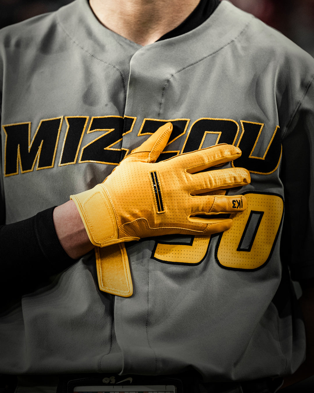 IK3 PRO SHORT CUFF BATTING GLOVES "ATHLETIC GOLD"