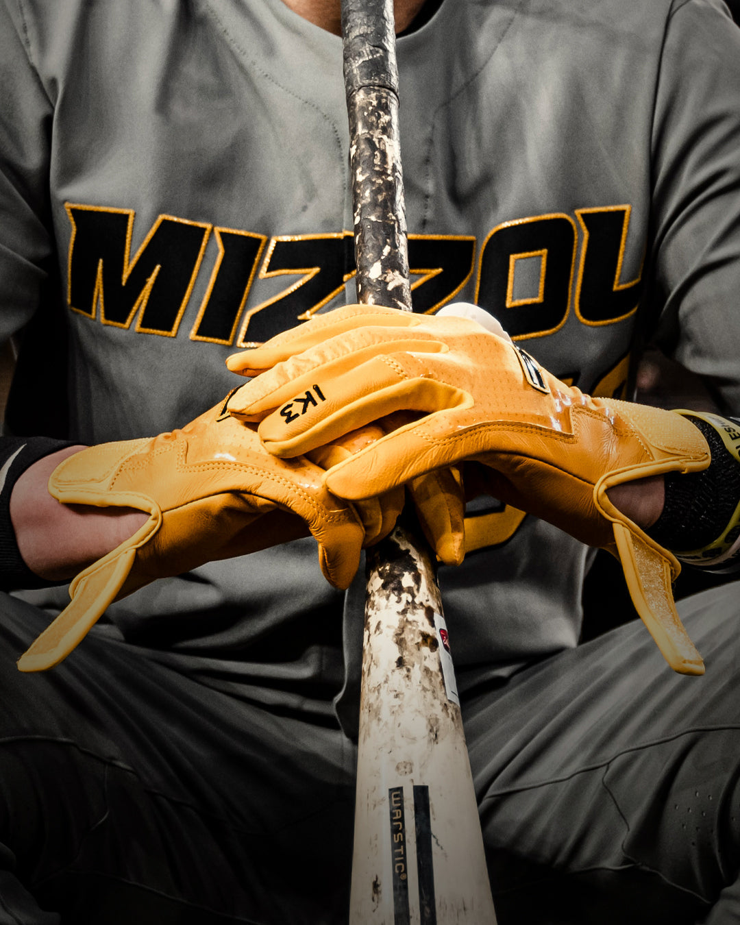 IK3 PRO SHORT CUFF BATTING GLOVES "ATHLETIC GOLD"