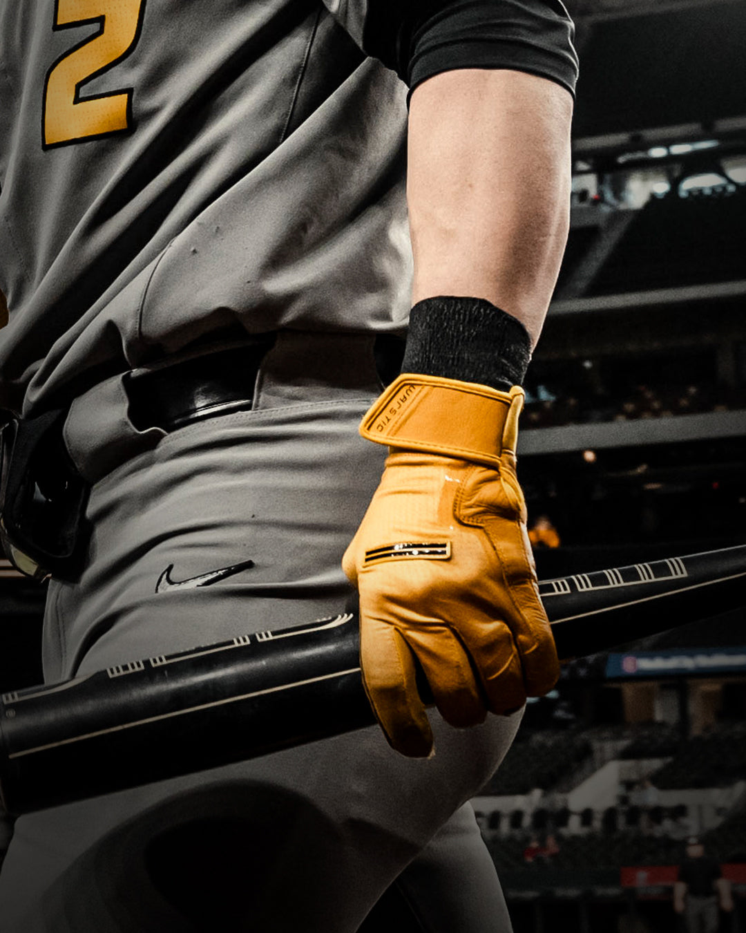 IK3 PRO SHORT CUFF BATTING GLOVES "ATHLETIC GOLD"