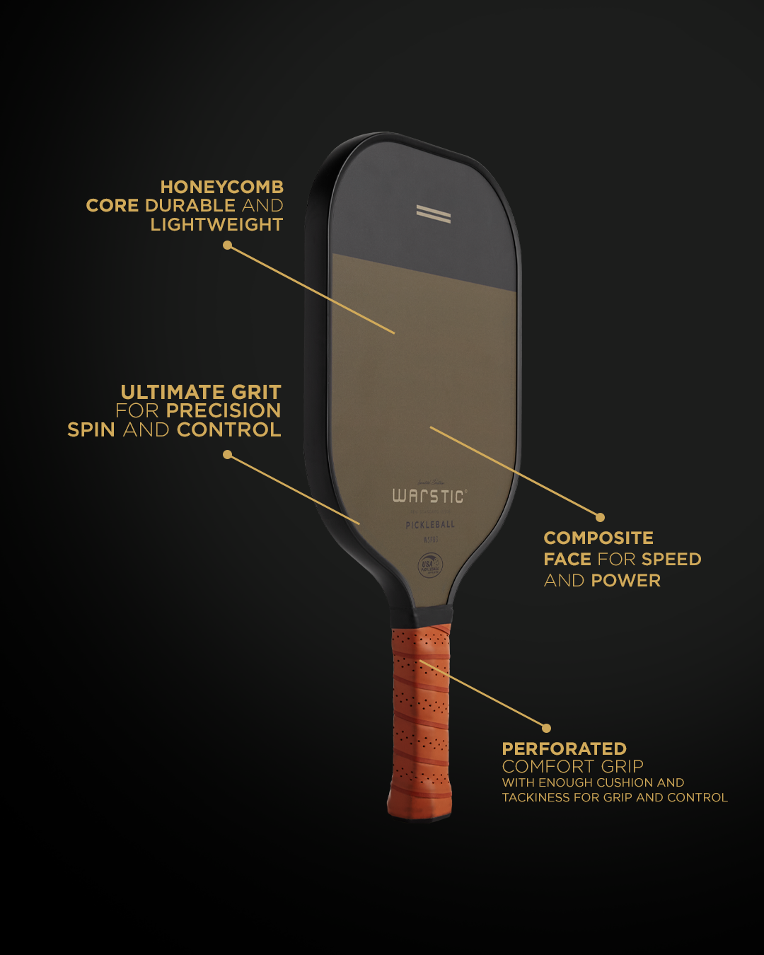 WSPB3 PRO STD ISSUE | STANDARD SHAPE | COMPOSITE SURFACE PICKLEBALL PADDLE - LTD ED MOSSY OAK