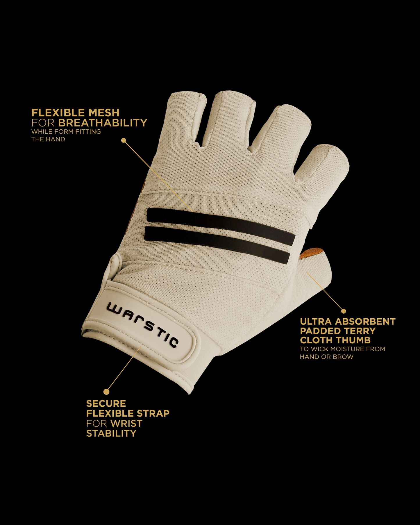 WARSTIC PICKLEBALL GLOVE (BONE)