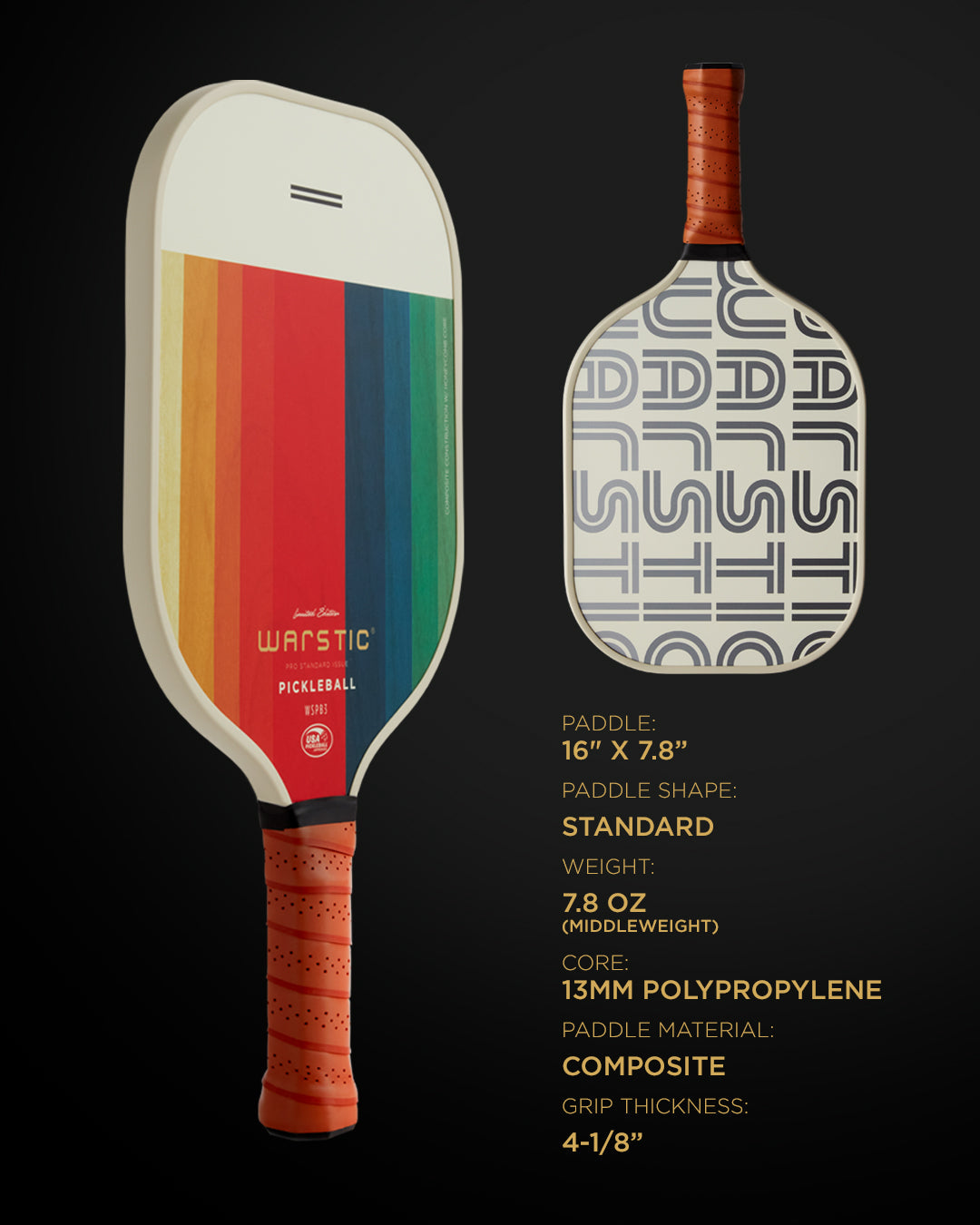 WSPB3 PRO STD ISSUE | STANDARD SHAPE | COMPOSITE SURFACE PICKLEBALL PADDLE - LTD ED WEST COAST