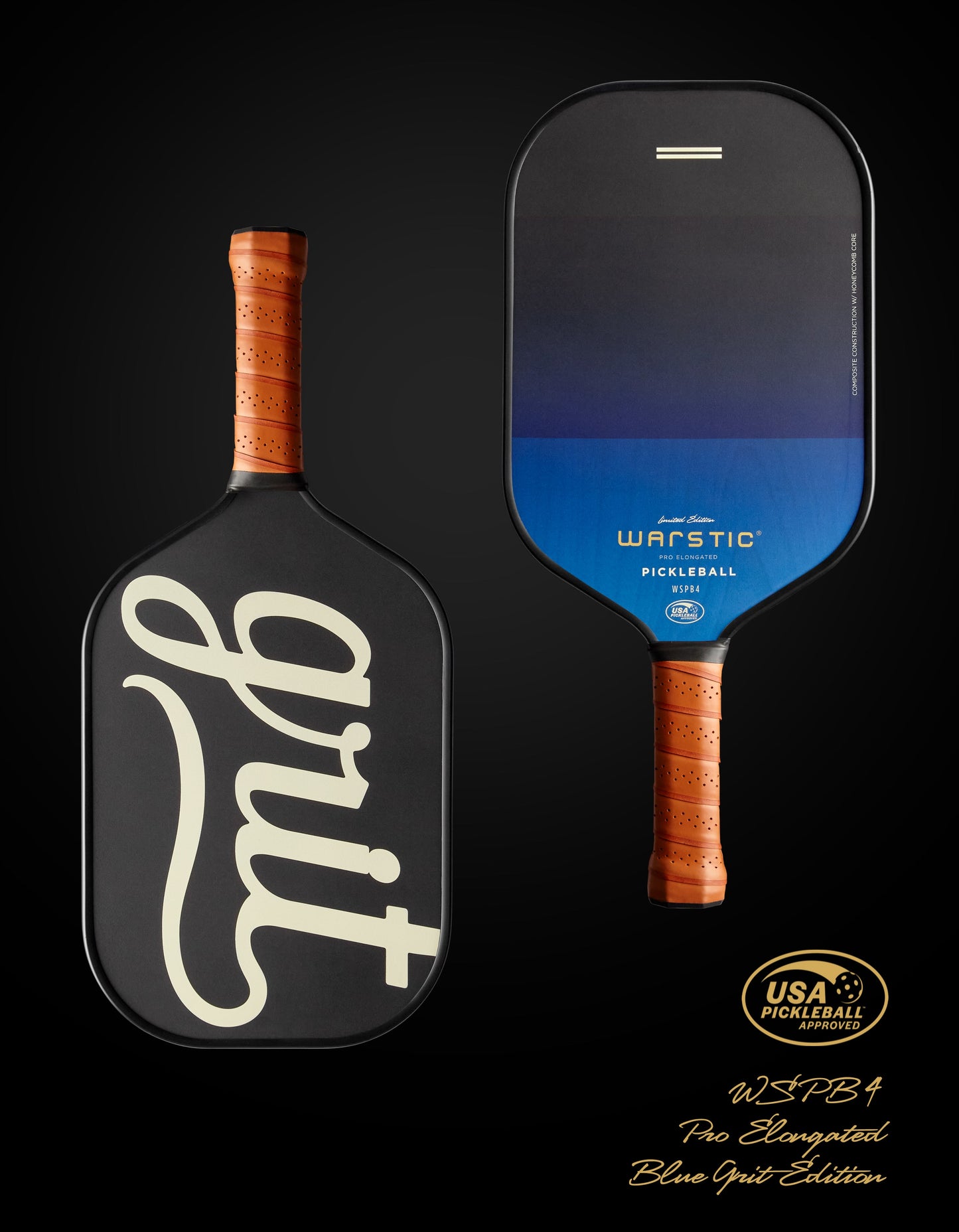 WSPB4 PRO ELONGATED SHAPE | COMPOSITE SURFACE PICKLEBALL PADDLE - LTD ED ROYAL GRIT