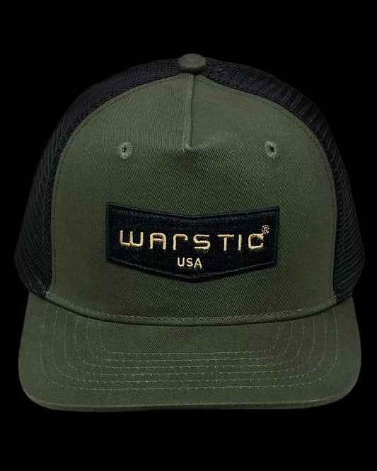 TRUCKER SNAPBACK ARMY GREEN/BLACK (CHEVRON)