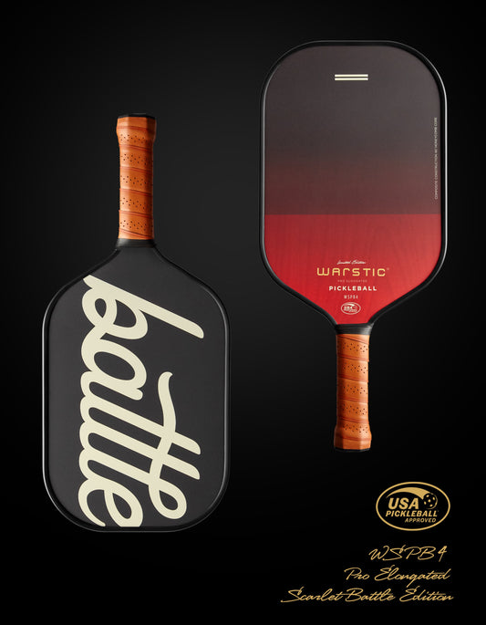 WSPB4 PRO ELONGATED SHAPE | COMPOSITE SURFACE PICKLEBALL PADDLE - LTD ED SCARLET BATTLE