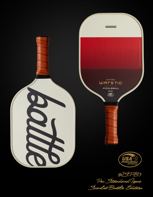 WSPB3 PRO STD ISSUE | STANDARD SHAPE | COMPOSITE SURFACE PICKLEBALL PADDLE - LTD ED SCARLET BATTLE