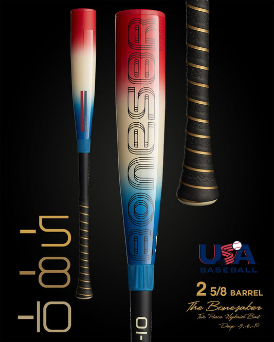 2024 BONESABER HYBRID LONE STAR EDITION USA METAL BASEBALL BAT