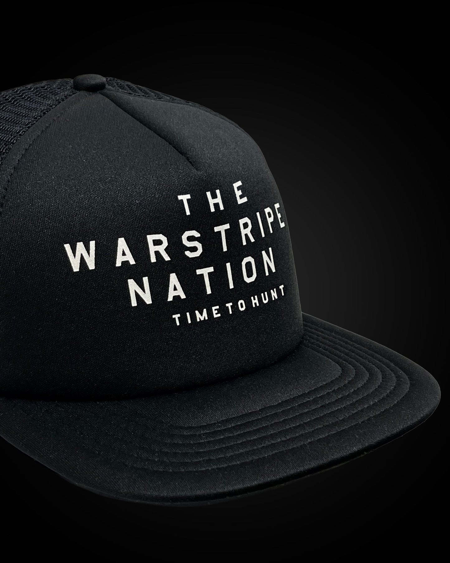 FOAM TRUCKER SNAPBACK BLACK (WARSTRIPE NATION)