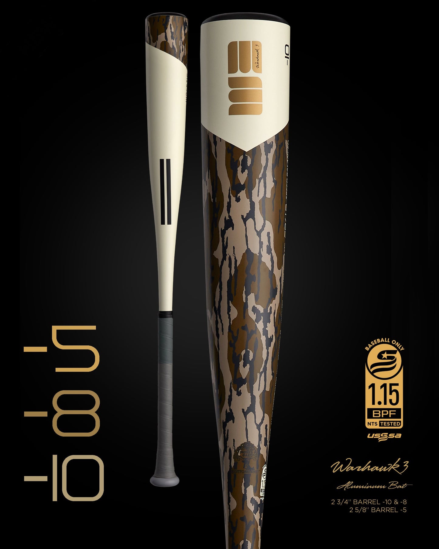 2024 WARHAWK3 MOSSY OAK EDITION USSSA METAL BASEBALL BAT