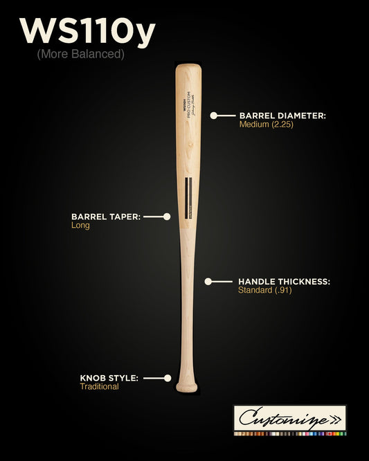 WS110Y CUSTOM YOUTH WOOD BAT