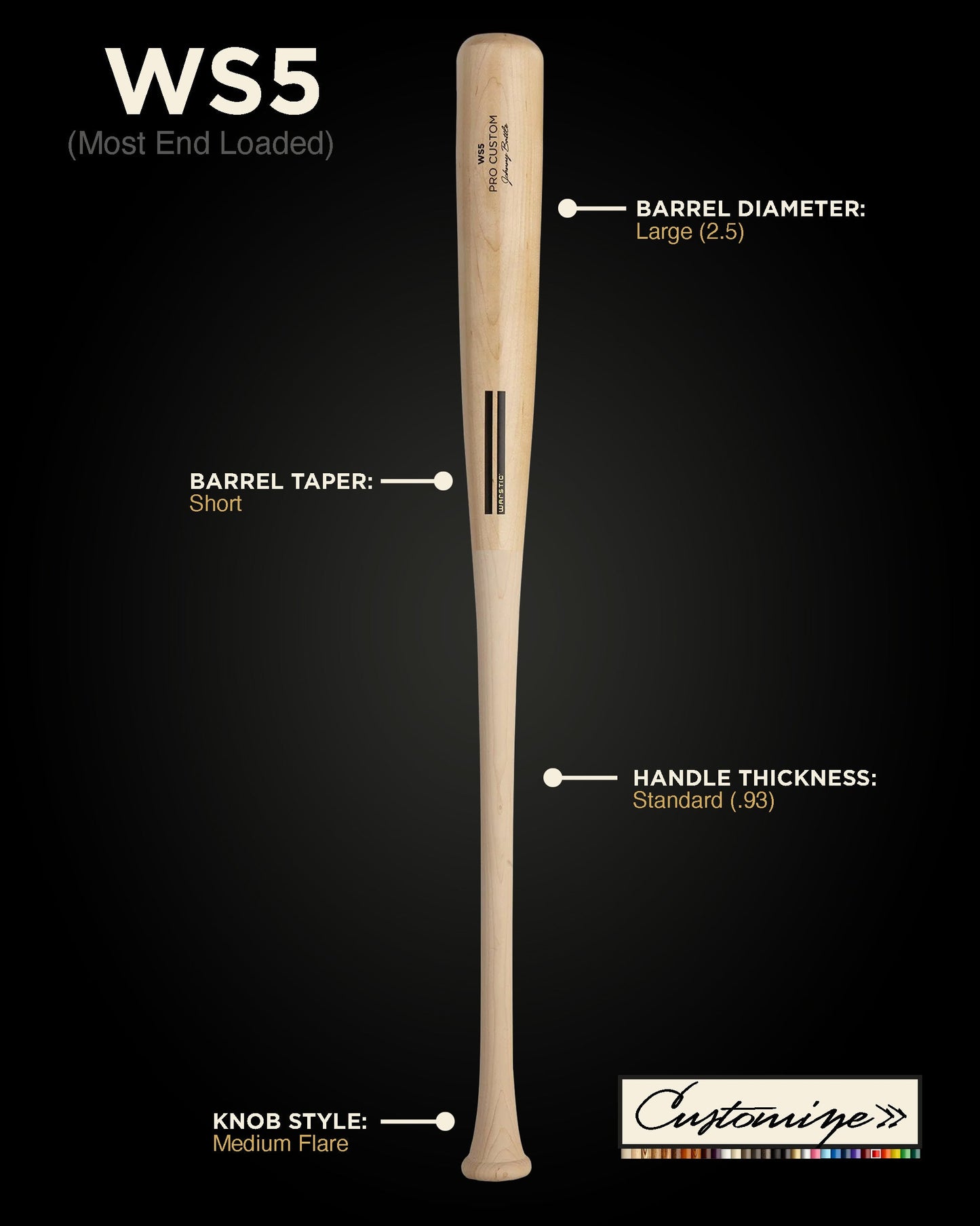 WS5 CUSTOM WOOD BAT