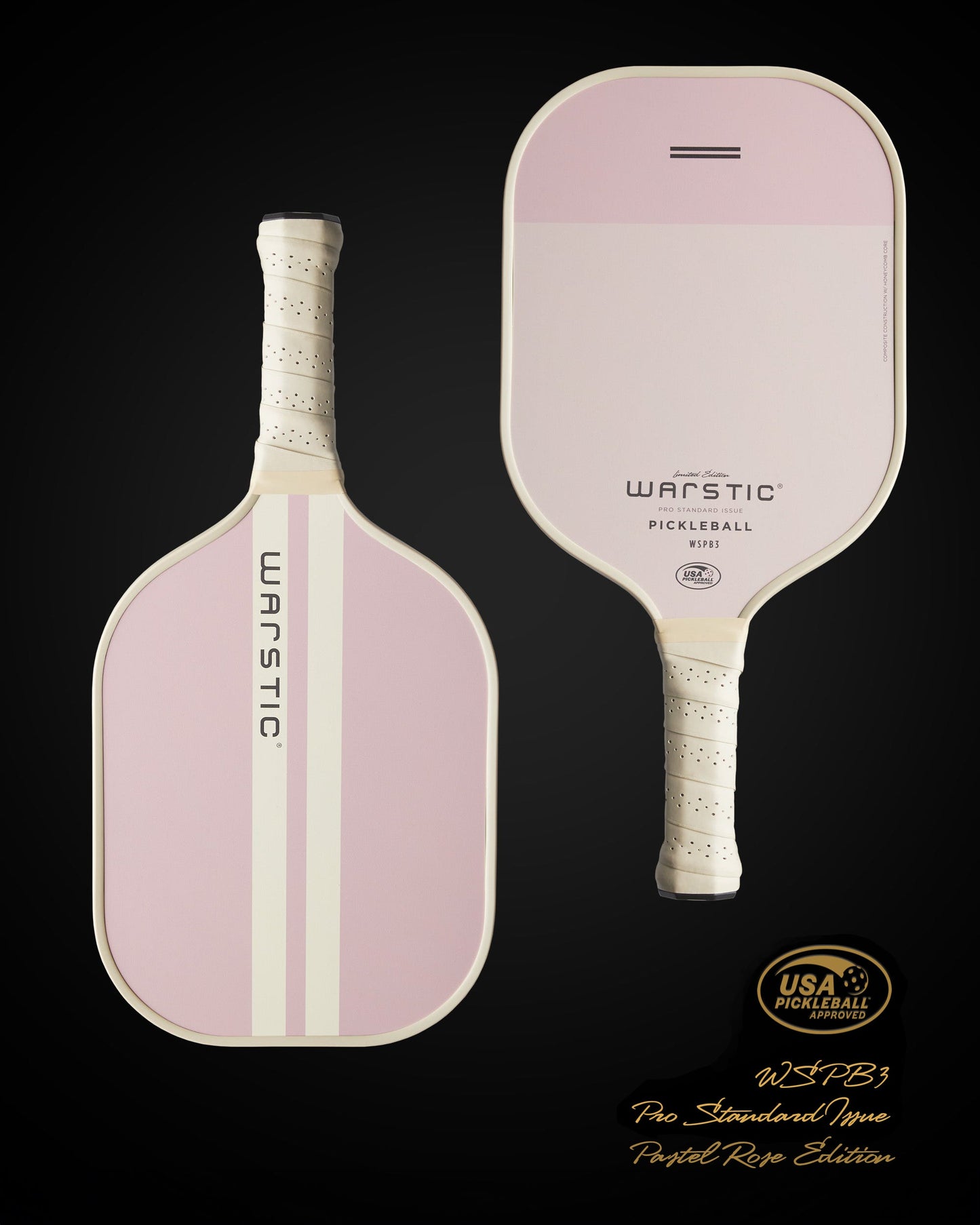 WSPB3 PRO STD ISSUE | STANDARD SHAPE | COMPOSITE SURFACE PICKLEBALL PADDLE - LTD ED ROSE